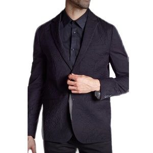 WHYRED Men Graham UNC Crinkle Black Blazer 56